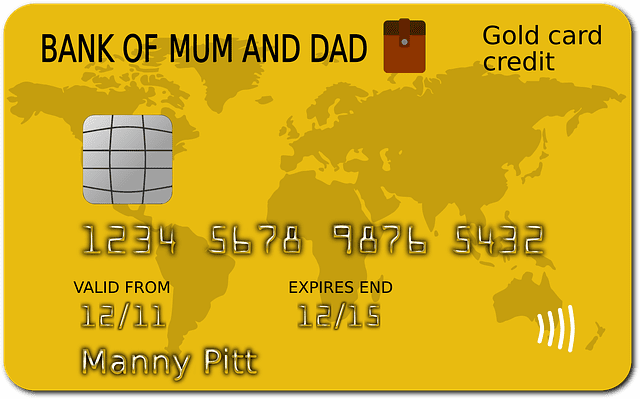 Bezahlmöglichkeit bei Tomgoods mit goldener Kreditkarte